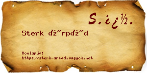 Sterk Árpád névjegykártya
